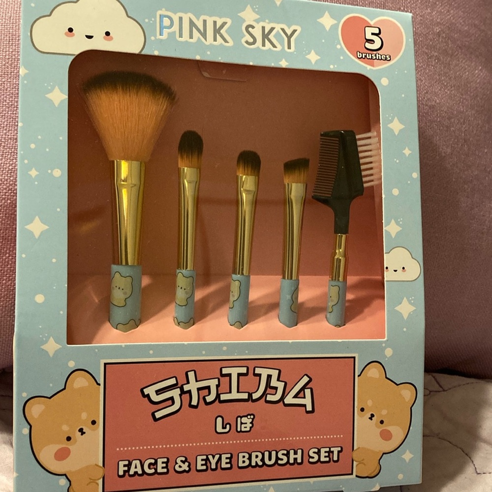 Face and eye brush set